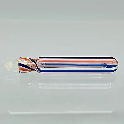 VTG Miniature Hand Blown Art Glass Perfume Bottle Vial & Dabber Red White & Blue • $49.97