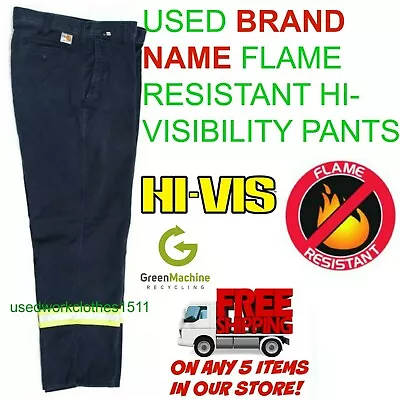 Flame Resistant Hi-Visibility Used Pants Cintas Redkap Unifirst G&K Etc • $25.49