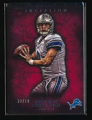 Matthew Stafford 2012 Topps Inception Red #63 37/50 Detroit Lions • $19.99