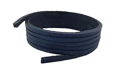 Navy  Leather Shoelaces & Boot Laces 3 Mm Square • £3.50