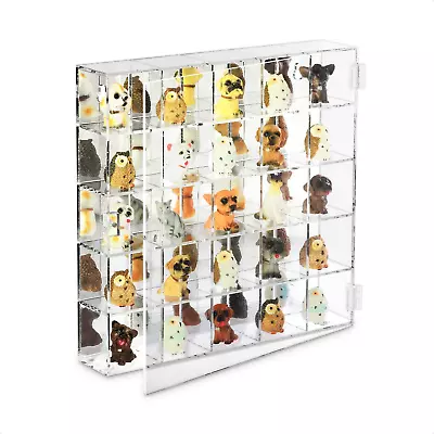 10.7X2X10.5  25 Compartments Acrylic Display Case Cabinet Stand W Mirrored Back • $70.91