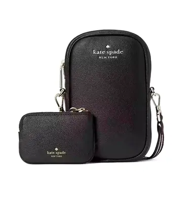 Kate Spade Rosie North South Pebbled Leather Black Crossbody Bag K4854 $279 • $196.51