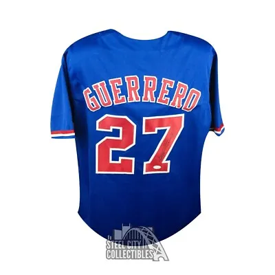 Vladimir Guerrero Autographed Montreal Expos Custom Blue Baseball Jersey JSA COA • $116.96