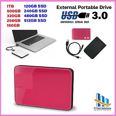 ITFS 500GB  My Passport 2.5 Inch Portable External Hard Drive PINK NTFS FORMAT  • £19.99