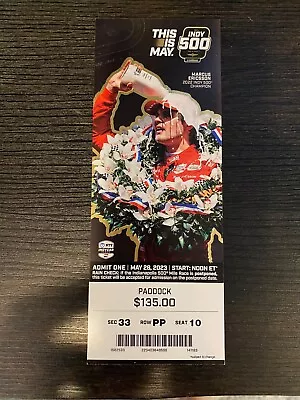 2023 Indianapolis Indy 500 Ticket Stub ONE TICKET ONLY Collector • $12.95