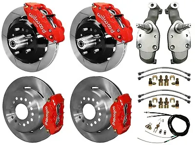$3689.99 • Buy Wilwood Disc Brakes,14  Front & 12  Rear,2  Drop Spindles,59-64 Impala,red