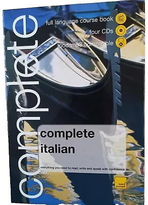 TEACH YOURSELF COMPLETE ITALIAN  (COURSE BOOK & 4 CDS) Ipod&mp3 Compatible  New • £9.99