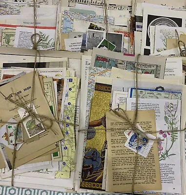 £5.50 • Buy 30pc Vintage Paper Books Maps Music Scrapbooking Junk Journal Craft Decoupage