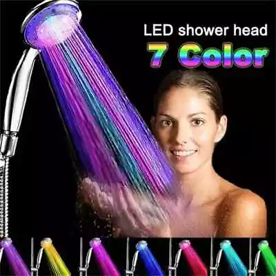 LED 7 Colors Shower Head Automatically Color-Changing Bathroom Decor • $21.51