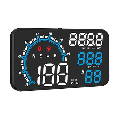 Head Up Display Overspeed Alarm Car GPS MPH Detector LED Speed Mileage Meter • $29.60