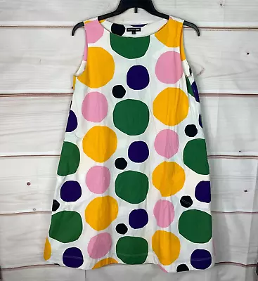 Uniqlo X Marimekko Dress Womens M Circle Print A-Line Sleeveless Cotton Pockets • $34.99