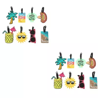  16 Pcs Suitcase Tag Beach Themed Luggage For Travel Fruits Tags Labels Bags • £24.89