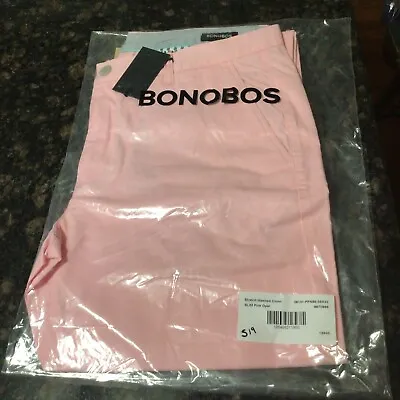 Bonobos Mens STRETCH Washed Chino Pants SLIM Fit-PINK-36x32 NWT IN BAG S19 • $39