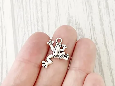 6 X Frog Charms Antique Silver Joblot Toad Garden Insect • £2.50