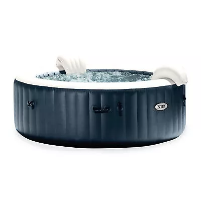 Intex PureSpa Plus 6 Person Inflatable Round Hot Tub Set With 170 AirJets Blue • $702.21