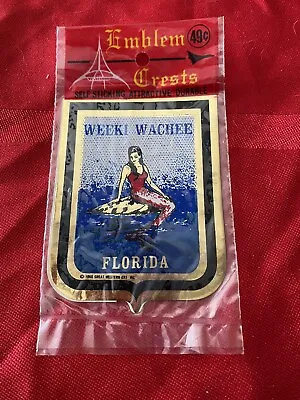 Vintage Original Weeki Wachee Mermaid Travel Decal Sticker NOS 1968 • $20
