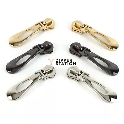 Water Drop No 5 Metal Zip Pullers Zipper Slides For Zip Repair Continuous Zip • £2.60