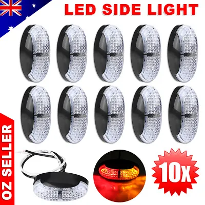 $20.95 • Buy 10X LED Clearance Lights Side Marker Amber Red Indicators Trailer Truck RV Lamp