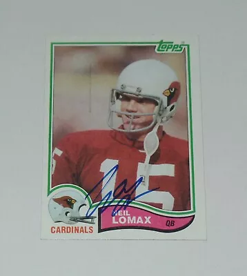 Neil Lomax Signed Auto'd 1982 Topps Card #471 St Louis Arizona Cardinals • £14.59