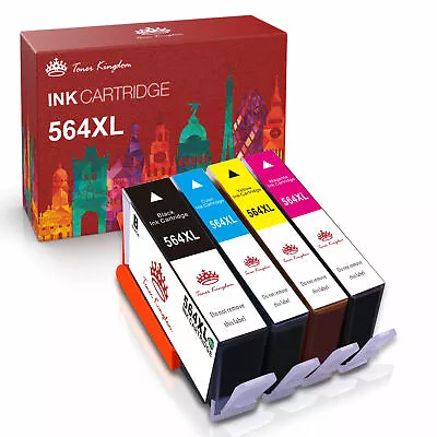 4 Pack 564XL Ink Cartridge Set For HP 564 Photosmart 5510 5511 5515 5514 Printer • $11.59