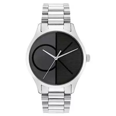 Calvin Klein Stainless Steel Black Dial Unisex Watch - 25200163 • $224