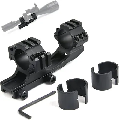 High Profile AR Mount Rings Picatinny Scope Rail 1 / 30mm Cantilever Adjustable • $25.85