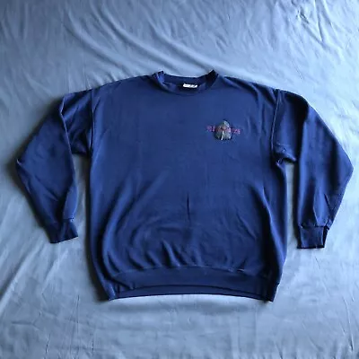 Vintage Fieldmaster Crewneck Sweatshirt XL Blue USA Made VTG 90s Outdoors Unisex • $32.99