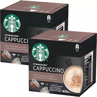 2x Starbucks Cappuccino By NESCAFE Dolce Gusto Coffee Pods Box Of 6+6 Capsules  • $24.99