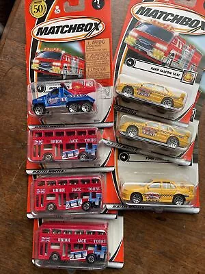 2001 Mattel Matchbox 1 Auto Service 2 London Bus 4 Ford Falcon Taxi Of 75 Lot 7 • $30