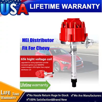 Electronic Heavy Duty HEI Distributor For Chevy 283 305 307 327 350 400 Red Cap • $67.82