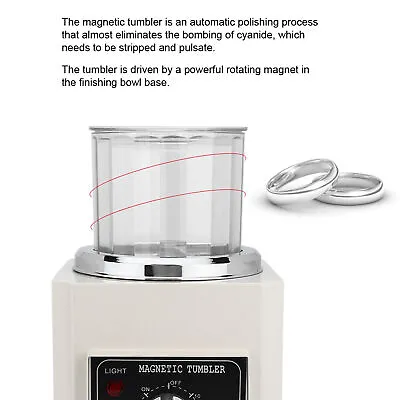 Magnetic Tumbler Jewelry Polisher Finisher Machine Polishing Tool 110V LVE • £149.95