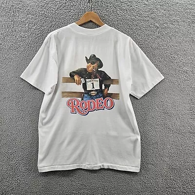 $200 • Buy Vintage Camel Smokin Joe RODEO Shirt 1993 XXL White Single Stitch Cigarette Tee