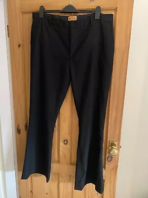 £8 • Buy Mens Black Flared Trousers - Size 38L