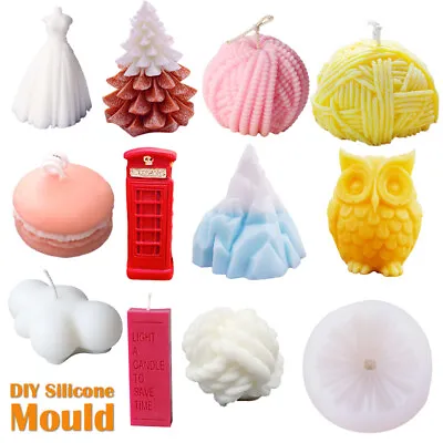 £5.99 • Buy DIY 3D Silicone Candles Mould Soap Aromatherapy Candle Making Wax Plaster Mold