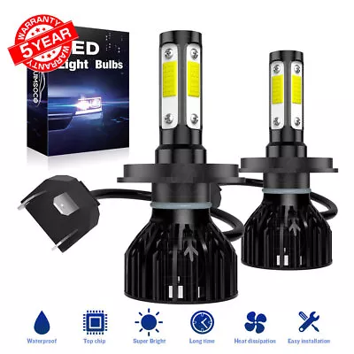 H4/9003 Super White 12000LM LED Headlight Hi-Low Beam For Honda Fit 2007-2020 2X • $29.69