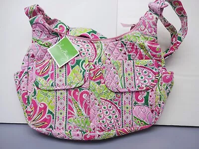 Vera Bradley Pinwheel Pink Quilted Cargo Sling Handbag • $67.49