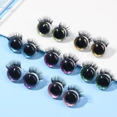 3D Safety Eyes With Eyelashes-Flashing Eyes For Amigurumi Crochet Doll • $7.23