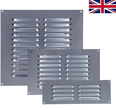 Louvre Air Vent Aluminium Silver Louvered Ventilation Ventilator Grille Cover !! • £6.75