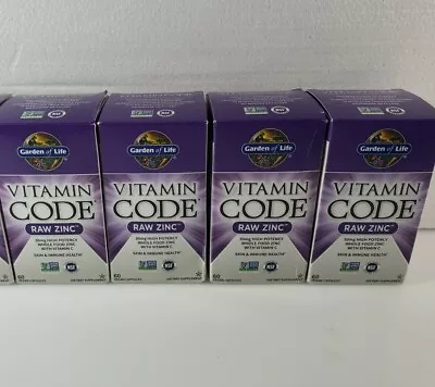 4 PACK Garden Of Life Vitamin Code Raw Zinc Vegan Gluten-Free Capsule BB 05/2024 • $24.99