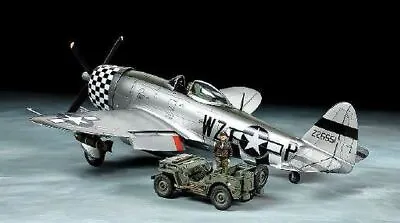 Tamiya - 1/48 Republic P-47D Thunderbolt  Bubbletop  & 1/4-ton 4X4 Light Vehicle • $37.60