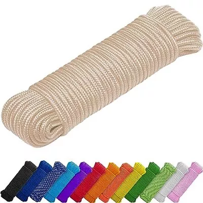  Rope – 90 Feet X 1/4 Inch (7mm) – Strong All 1/4  - 90 FT (27.5M) Beige • $11.42