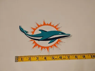 Miami Dolphins Big 8  Iron On Embroidered High Quality Patch FREE Shipping • $15.99