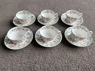 Minton Bone China Haddon Hall Set Of 6 Cups & Saucers • £9.99