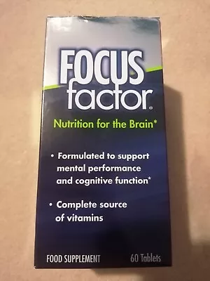 RRP £30 Focus Factor Brain 60 Tablet Mental Performance Vitamins BBE 11/23 • £8.50