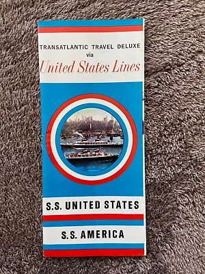 United States Lines - Ss United States / Ss America - Brochure - 1963 • $18.50