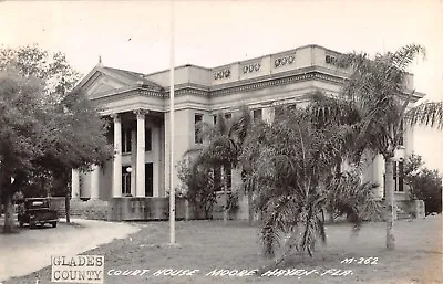 1930's RPPC Glades Couny Court House Moore Haven FL  • $12