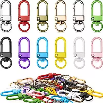 Colorful Metal Lobster Claw Clasps Swivel Lanyards Trigger Snap Hooks Strap 24 • $14.16