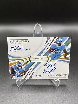 2021 Immaculate Michael Carter Javonte Williams Dual Rookie Auto Gold 2/10 • $99