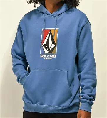 VOLCOM Boys' CATCH 91 Pullover Hoodie - Blue - XL - NWT • $48