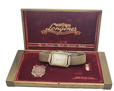 1940s Mens Longines 14K Solid Gold Watch With Box 22L • $575